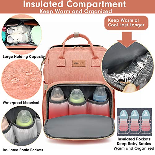 diaper backpack with changing bed